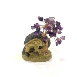 Amethyst Wire Wrapped Cottage/Home Décor Amethyst Cottage Mini House